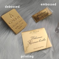 Autocollants adhésifs imperméables en aluminium doré de luxe personnalisés pour parfums, étiquettes adhésives métalliques pour cosmétiques et shampooings pour bouteilles en plastique