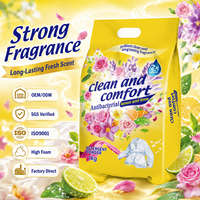 Lessive en poudre ODM 1Kg 2Kg de haute qualité, détergent à forte mousse, parfum citron longue durée pour le nettoyage des vêtements, vente en gros SEA