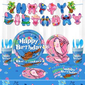 Decorazioni per Feste di Compleanno a Tema Baseball HLC ODM OEM, Stoviglie e Accessori in Stile Cartoon con Fiocco Rosa Ciliegia - Product Image 2