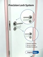 Porte battante insonorisée et ignifugée en polymère résistant au feu, anti-humidité, pour hôpitaux, hôtels, cliniques, laboratoires, intérieurs de chambres de patients et appartements.