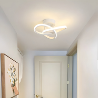 Plafonnier LED moderne en fer forgé de style nordique pour hall d'entrée, salon, cuisine et balcon, avec interrupteur