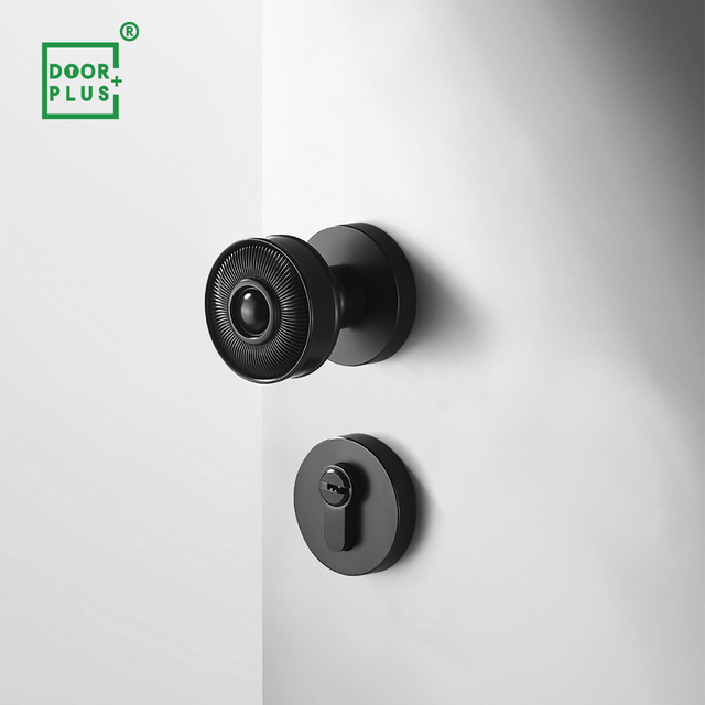 Doorplus European Luxury Modern Brass Door Knobs Handles Gold/Black Rosette Customizable for Villa Hotel Interior Doors 5-Year