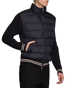 <strong>Navy</strong> Blue <strong>Padded</strong> Down Knit Cardigan Cotton Sweaters Down <strong>Jacket</strong> Puffer Zip Front Bomber <strong>Jacket</strong> for Men <strong>Women</strong> - Product Image 3