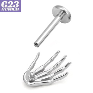 Hand Labret | G23 Titanium Surgical Grade Threaded <b>Piercing</b> Jewelry Hypoallergenic Body Accessory - Product Image 2
