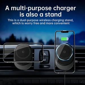Cargador Inalámbrico Magnético para Auto ASPOR A522, Carga Rápida de 15W, Soporte Magnético para Celular con Ventilación de Aire, Imán Fuerte para Teléfonos - Product Image 2