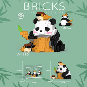 Modello di <span class=keywords><strong>Panda</strong></span> fai da te Puzzle per bambini Set di blocchi di plastica fai da te - Product Image 2