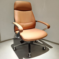 Chaises de bureau en cuir ergonomiques de luxe pour cadres, confortables, à dossier haut, pivotantes et rotatives