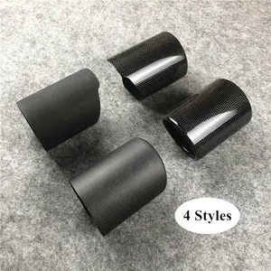 1 Pieces Real Carbon Exhaust Tail Tips Cover Caps Universal Muffler Car Exhausts System Pipe Shell