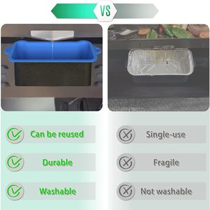 Tapis de barbecue en silicone et outil de grillade extérieur résistant à la chaleur, collecteur d'huile, tapis de protection réutilisable - Product Image 4