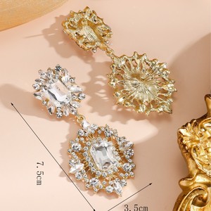 Orecchini Eleganti in Stile Retrò con Cristalli e Diamanti Esagerati di Lusso - Product Image 4