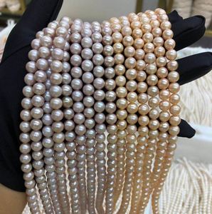 Collar de Perlas Blancas, Regalo de Moda para el Día de la Madre, Collar de Perlas Naturales de Agua Dulce Redondas - Product Image 6