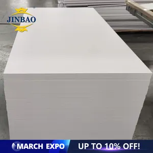 JINBAO उच्च घनत्व प्लास्टिक शीट 18mm 15mm 12mm 20mm पीवीसी celuka विदेशी मुद्रा शीट पैनल बोर्ड पीवीसी फोम बोर्ड के लिए रसोई कैबिनेट