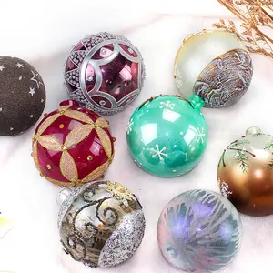 Ball shaped Christmas Glass Ball With Led Light Christmas Glass Ball for decoration