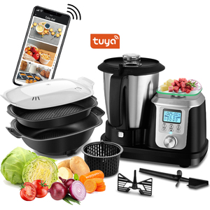 Robot de Cocina Multifuncional Todo en Uno con Función de Mezcladora, Picadora, Licuadora, Olla Térmica de 1200W, Aplicación de Cocina - Product Image 4