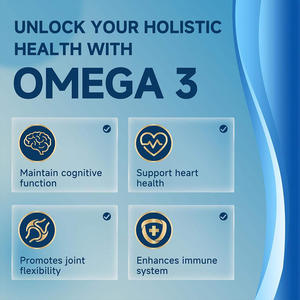 Capsules d'huile de poisson oméga-3 triple force pour adultes, OEM/ODM, avec vitamine E, pour la fonction cognitive, la flexibilité articulaire, naturelles et faibles en gras - Product Image 5