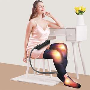 Masseur à compression d'air avec fonction chauffante, masseur pour les jambes, bottes de massage pour les pieds, les mollets et les cuisses avec thérapie de compression pour le corps - Product Image 6