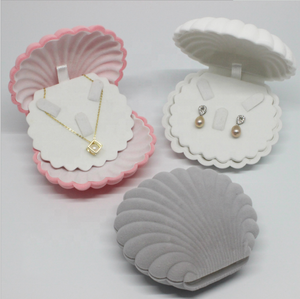 Light luxury suede shell jewelry gift case storage case