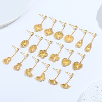 Boucles d'oreilles papillon pour femmes, couleur or, bijoux tendance d'été, vente en gros, accessoire de mode pour usage quotidien