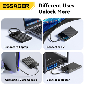 Essager ES-YP02 <span class=keywords><strong>USB</strong></span> <span class=keywords><strong>3.0</strong></span> Để <span class=keywords><strong>Micro</strong></span> B 5Gbps Tốc Độ Cao 2.5 Inch <span class=keywords><strong>SATA</strong></span> SSD HDD Bên Ngoài Ổ Cứng Bao Vây Cho Máy Tính Xách Tay - Product Image 4