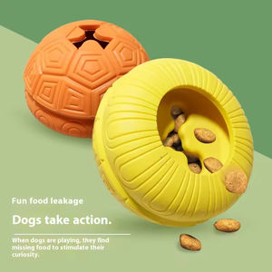 Çok Satan Çevre Dostu Kauçuk Köpek Topu Evcil Hayvan Oyuncağı Ses Çıkaran Dayanıklı Isırma Önleyici Sızdıran Mama Topu Dağıtıcı Diş Kaşıma Oyuncağı - Product Image 1
