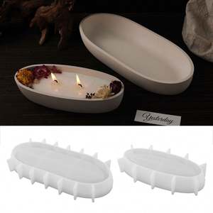 Moule en silicone pour pot de fleurs en béton, écologique, pour bricolage, bol de rangement en résine, plateau, pot à bougie, pot de fleurs, artisanat en ciment, forme personnalisée - Product Image 5