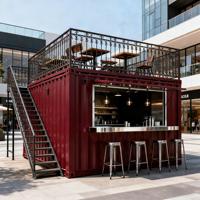 Conteneur de restauration rapide en promotion, conteneur préfabriqué pour café, kiosque, bar à domicile, bureau, restaurant mobile modulaire