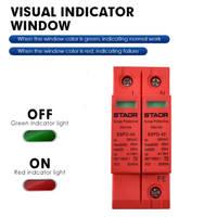 Dispositivo de Protección Contra Sobretensiones AC SPD T2 275V 385V 2P 3P 20KA 40KA, Protección Contra Rayos para Sistemas Solares Fotovoltaicos, Protector Contra Sobretensiones, Riel DIN