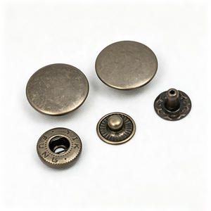 โลโก้แบบกำหนดเอง กระดุมโลหะแบบกด 4 ส่วน ขนาด 15 มม. สำหรับเสื้อผ้า - Product Image 2