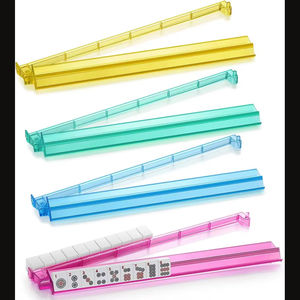 4 Colors Acrylic American Mahjong Tile Racks with Pushers, Modern Mahjong Racks with Built-in Pushers Set of 4 - Product Image 2