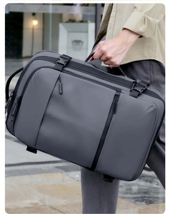 Minimalist Fashion Softback Backpack 20-37L Waterproof Nylon Unisex Business Daily Use Travel Zipper Closure Arcuate Shoulder - Product Image 4