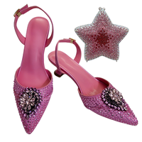 Chaussures de soirée de créateur italien avec pochette assortie pour mariages africains et occasions nuptiales, chaussures pour femmes en dentelle brodée et perles