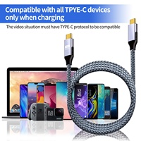 Câble de données 4K 60Hz 20Gbps USB C Full Function Video Audio et PD Charging Sync pour MacBook Pro /Air ,Google Pixel 5 et plus