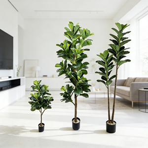 Fabrika Çıkışlı Yeni Model <span class=keywords><strong>Ficus</strong></span> Lyrata <span class=keywords><strong>Bonsai</strong></span> Yapay İncir Ağacı ve Bahçe Dekoru PU ve Plastikten Üretilmiştir İndirimli - Product Image 3
