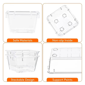 Set Organizzatore Versatile per Cassetti - Vassoi e Divisori in Plastica Trasparente in 4 Misure per un'Organizzazione Perfetta di Trucchi e Utensili <span class=keywords><strong>da</strong></span> Cucina - Product Image 2
