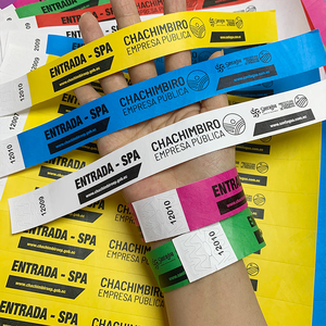 250*19mm 1인치 방수 타이벡 티켓 프린터 이벤트 종이 팔찌 티켓 일회용 팔찌 - Product Image 1