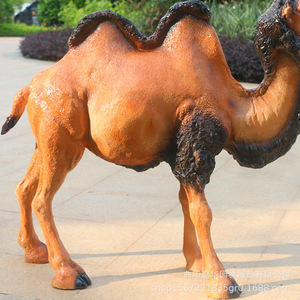 Escultura Realista de Camello de Fibra de Vidrio, Adorno de Jardín para Exteriores, Resistente a la Intemperie, Figura Pintada, Decoración Animal Independiente - Product Image 4