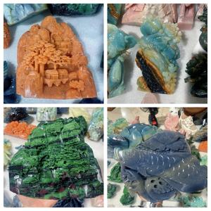 Grosir bahan campuran alami ukiran kristal ayam kristal kuda jantan kerajinan ukiran Quartz untuk dekorasi - Product Image 3