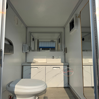 Chine Toilette publique Toilette Remorque Mobile Luxe Douche Salle de bain Remorque 2 Stall Toilettes Toilettes Remorque