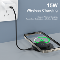 Kabel Pengisian Daya Cepat Multifungsi 6 in 1 USB C ke Type C 60W, Adaptor USB, Kabel Penyimpanan Kartu, Casing Pengisian Daya Kartu Nirkabel Magnetik