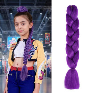 Extensiones de Cabello Trenzadas Preestiradas al por Mayor de 24 Pulgadas, Resistentes al Calor del Agua Caliente, Excelente Fibra Sintética, 100 g - Product Image 2