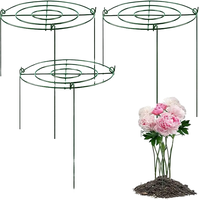 Support de fleurs simple pour jardin extérieur, treillis en métal, cage en acier avec revêtement plastique, piquets pour plantes, support pour tomates et pivoines
