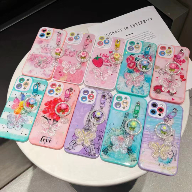 Fancy Drop-glue Cute Printing Luxury Cover for iphone 11 12 13 14 15 Pro Max Phone Cases Wholesale