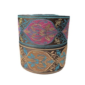 Jacquard Ribbon dệt vải cổ điển phong cách cổ điển cao cấp Rèm Ribbon phụ kiện chiều rộng 6 cm ST-740 - Product Image 1