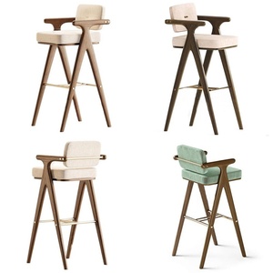 Nouveau Tabouret <span class=keywords><strong>de</strong></span> <span class=keywords><strong>Bar</strong></span> Métallique <span class=keywords><strong>de</strong></span> Luxe Nordique avec Accoudoirs, Non Rotatif et Non Pliable, Idéal pour Îlot <span class=keywords><strong>de</strong></span> Cuisine et Café - Product Image 4