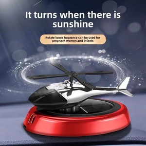Cao cấp người đàn ông trong xe trung tâm giao diện điều khiển trang trí nguồn cung cấp năng lượng mặt trời xoay máy bay Nước hoa xe hương liệu trang trí làm giấy - Product Image 4
