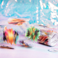2M/RollPET Tape Colorful stars and rivers series Watercolor cutting die handbook decorative material
