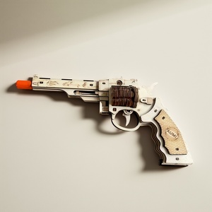 Mô hình lắp ráp Desert Eagle bằng gỗ cắt laser tùy chỉnh, đồ chơi xếp hình giáo dục tự làm kiểu trò chơi với súng dây thun - Product Image 2