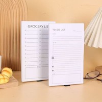 Bloc-notes magnétique personnalisable, extra-long, facile à déchirer, design minimaliste, tableau d'affichage pour réfrigérateur - 4 blocs par ensemble, magnétique