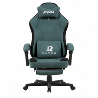 Chaise de gaming ergonomique de direction en suède avec pivotement à 360°, inclinaison et vérin à gaz à 3 positions, inclinable, OEM