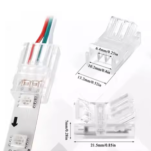 납땜 없는 LED 스트립 커넥터 - 2/3/4P COB 라이트 스트립 조인트 5/8/10mm 크리스탈 버클 포함 - Product Image 2